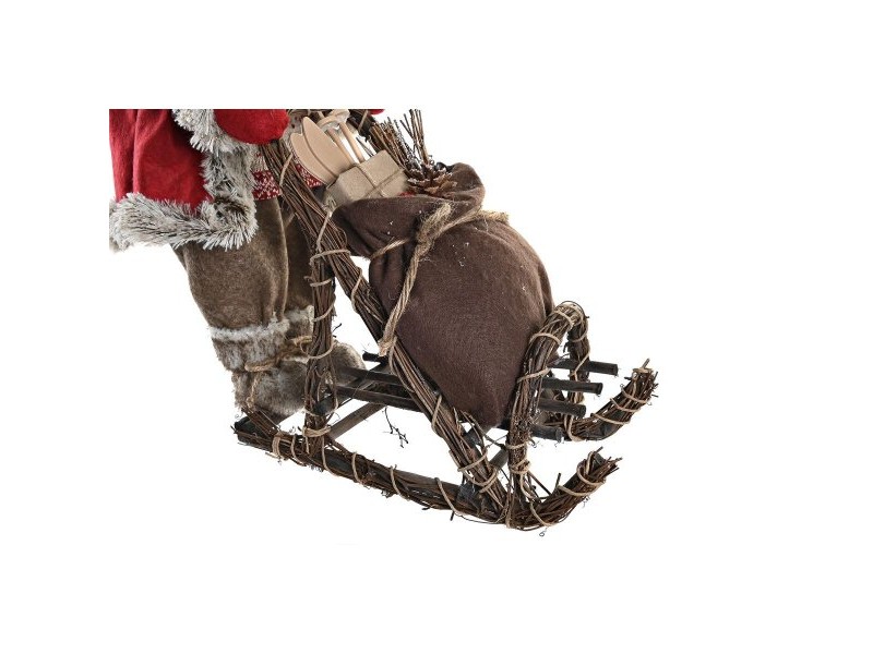 Декоративна фигурка DKD Home Decor Червен Сив Дървен Дядо Коледа 42 x 22 x 48 cm