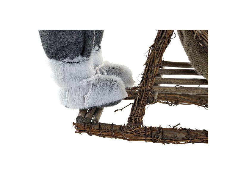 Декоративна фигурка DKD Home Decor Червен Сив Дървен Дядо Коледа 42 x 22 x 48 cm