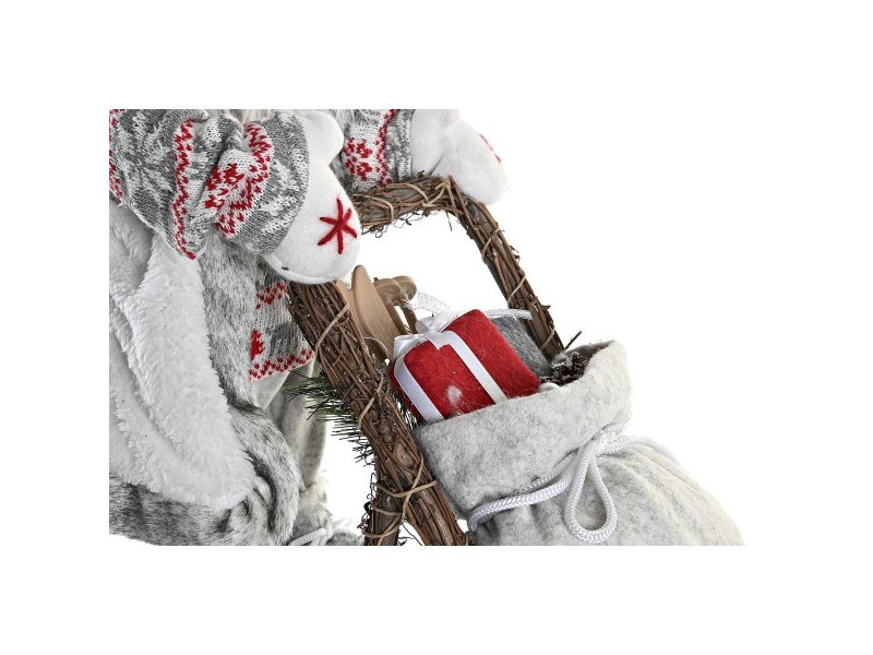 Коледна Украса DKD Home Decor Дядо Коледа Сив Дървен 42 x 22 x 48 cm