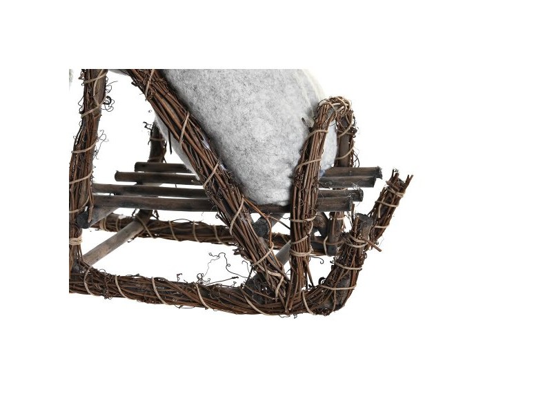 Коледна Украса DKD Home Decor Дядо Коледа Сив Дървен 42 x 22 x 48 cm