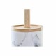 Четка за Баня DKD Home Decor Бял Естествен Метал Смола Естествен каучук Мрамор Scandi 30 x 40 cm 10,3 x 10,3 x 38 cm