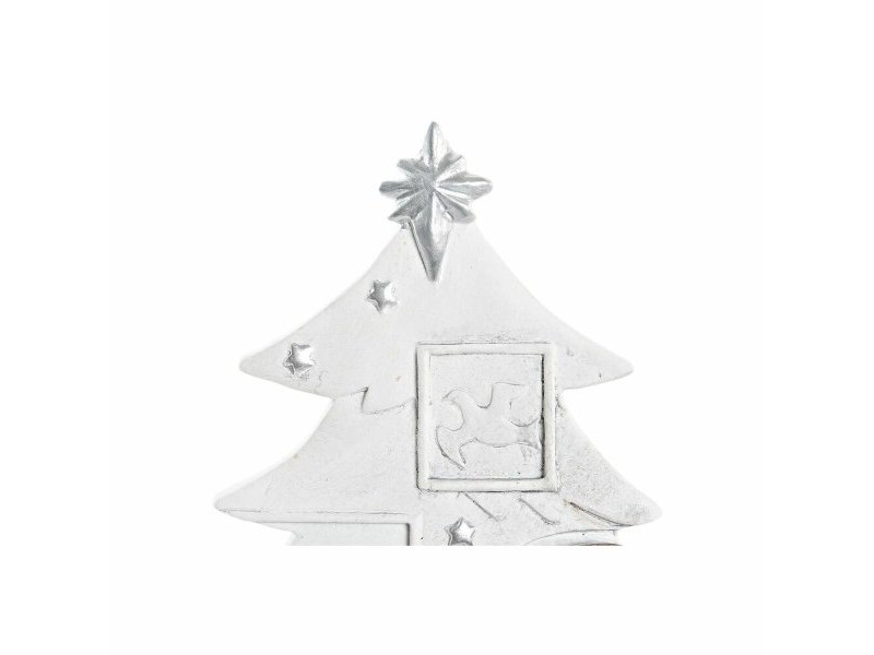 Рождествена Коледна Сцена DKD Home Decor Сребрист Кафяв Бял Смола (13,6 x 5,2 x 15,9 cm)
