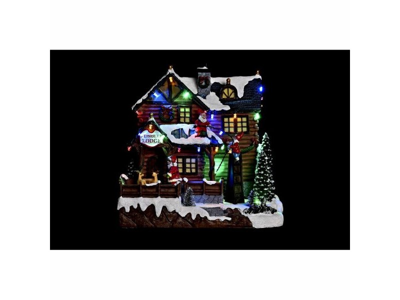 Къща за Кукли DKD Home Decor Многоцветен Музикален 25,5 x 21 x 25 cm движение LED Светлина