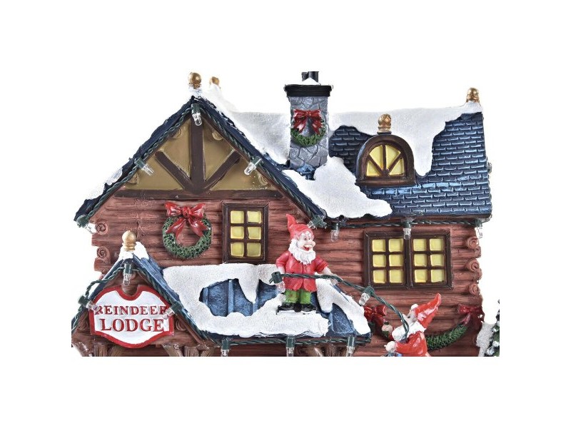 Къща за Кукли DKD Home Decor Многоцветен Музикален 25,5 x 21 x 25 cm движение LED Светлина