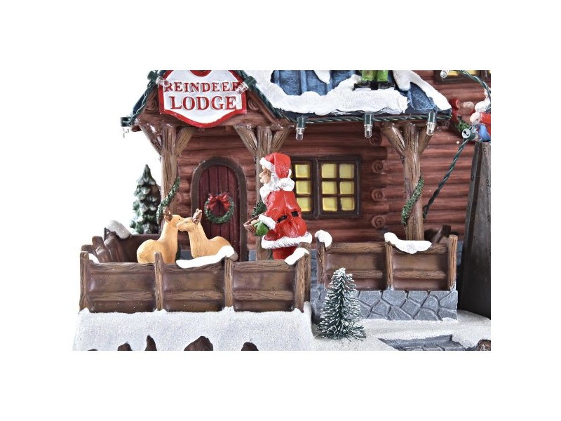 Къща за Кукли DKD Home Decor Многоцветен Музикален 25,5 x 21 x 25 cm движение LED Светлина