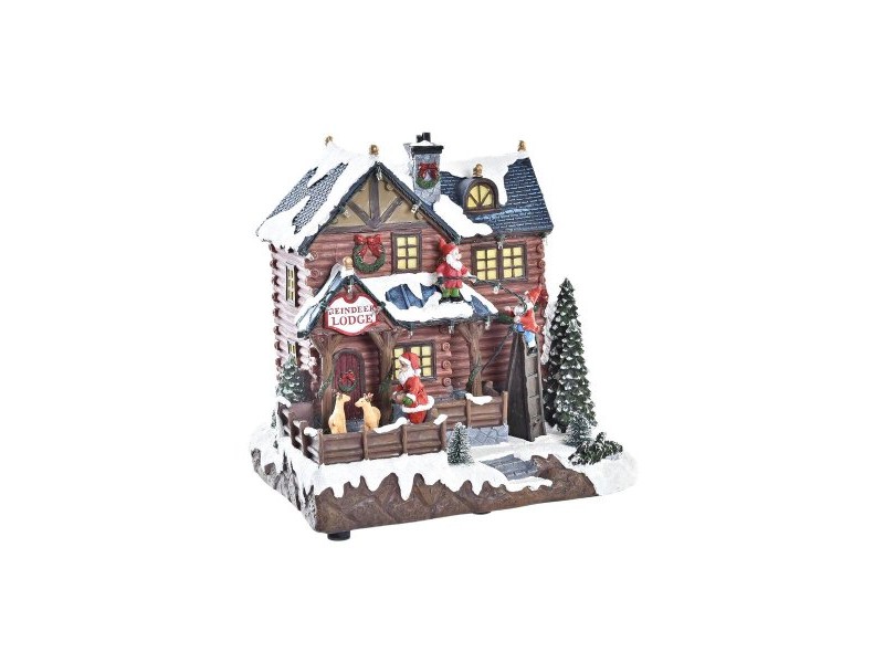 Къща за Кукли DKD Home Decor Многоцветен Музикален 25,5 x 21 x 25 cm движение LED Светлина