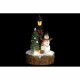 Декоративна фигурка DKD Home Decor LED Светлина Смола Снежен човек (9 x 9 x 13 cm) (2 броя)