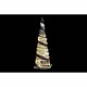 Ярка декорация DKD Home Decor Бял Черен Червен Естествен Сребрист 20 x 20 x 80 cm Конуси Коледа LED (3 Части)