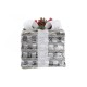 Ярка декорация DKD Home Decor Бял Червен Зелен Сребрист Снежен LED 25 x 25 x 29 cm (3 Части)