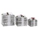 Ярка декорация DKD Home Decor Бял Червен Зелен Сребрист Снежен LED 25 x 25 x 29 cm (3 Части)