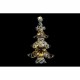 Коледно дърво DKD Home Decor Златен Бял Pатан (32 x 10 x 56 cm) (2 броя)
