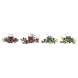 Комплект Свещи DKD Home Decor Коледа (5,5 x 5,5 x 6 cm) (2 броя)