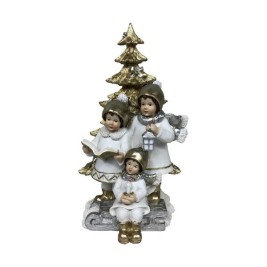 Коледна Украса DKD Home Decor Смола Деца (11,5 x 11,5 x 21 cm) (2 броя)