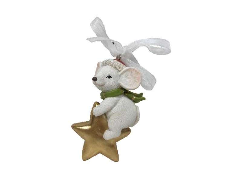 Коледна Украса DKD Home Decor Мишка Смола (7 x 4,5 x 9 cm) (6 броя)