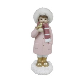 Коледна Украса DKD Home Decor Смола Момичета (4 x 4 x 9,5 cm) (2 броя)