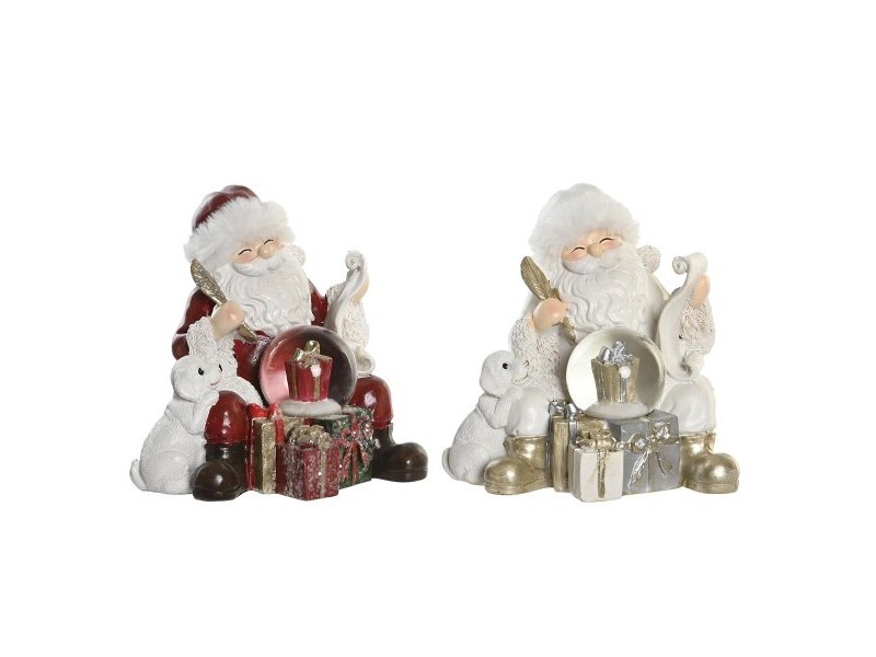 Коледна Украса DKD Home Decor Смола (2 броя) (14 x 12 x 14 cm)