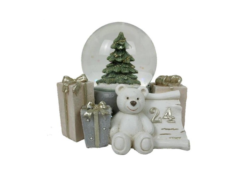 Коледна Украса DKD Home Decor Смола Мечка (11 x 9 x 9 cm) (2 броя)