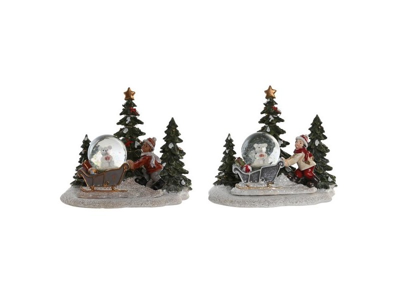 Коледна Украса DKD Home Decor Смола (16 x 12,5 x 14,5 cm) (2 броя)