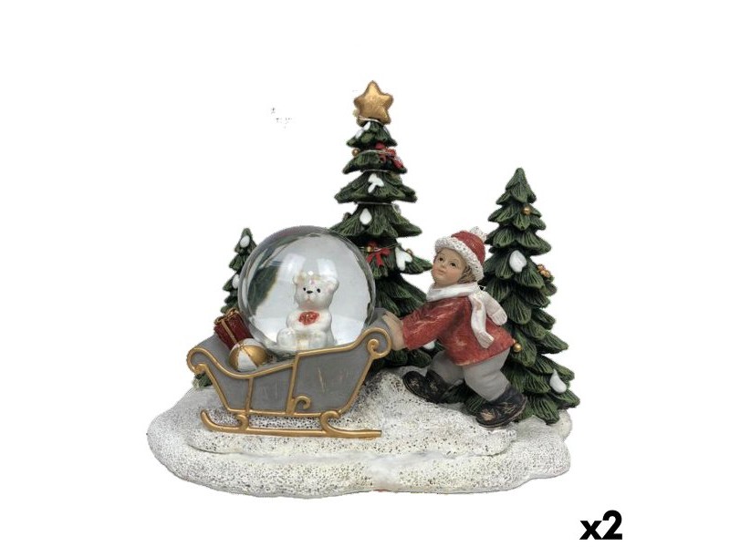 Коледна Украса DKD Home Decor Смола (16 x 12,5 x 14,5 cm) (2 броя) Коледна Украса DKD Home Decor Смола (16 x 12,5 x 14,5 cm) (2 броя)