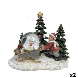Коледна Украса DKD Home Decor Смола (16 x 12,5 x 14,5 cm) (2 броя)