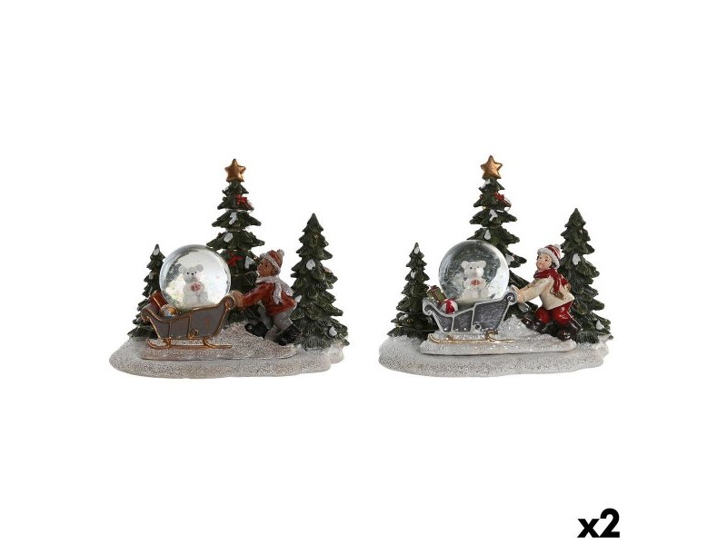 Коледна Украса DKD Home Decor Смола (16 x 12,5 x 14,5 cm) (2 броя)