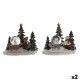 Коледна Украса DKD Home Decor Смола (16 x 12,5 x 14,5 cm) (2 броя)
