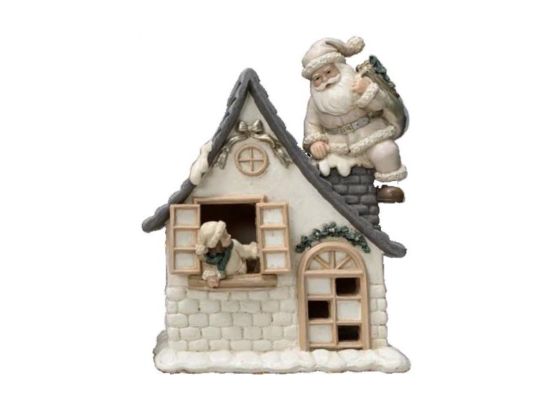 Коледна Украса DKD Home Decor Смола (16 x 8 x 18,5 cm) (2 броя)