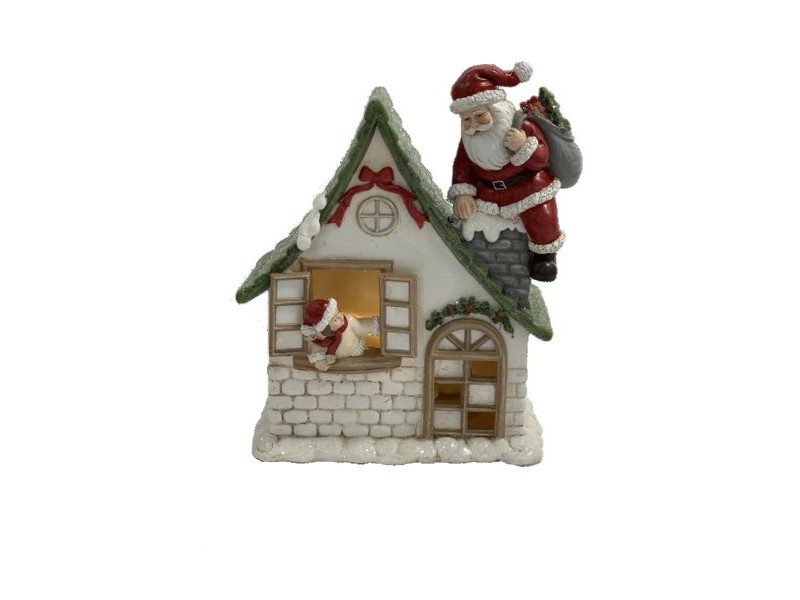 Коледна Украса DKD Home Decor Смола (16 x 8 x 18,5 cm) (2 броя)