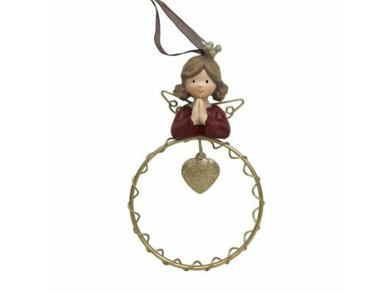 Коледна Украса DKD Home Decor Смола Кръгове (9 x 3 x 13,5 cm) (6 броя)