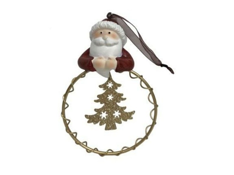 Коледна Украса DKD Home Decor Смола Кръгове (9 x 3 x 13,5 cm) (6 броя)