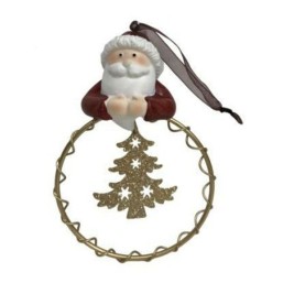 Коледна Украса DKD Home Decor Смола Кръгове (9 x 3 x 13,5 cm) (6 броя)