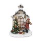 Коледна Украса DKD Home Decor Смола Къща (16,5 x 9 x 21 cm) (2 броя)