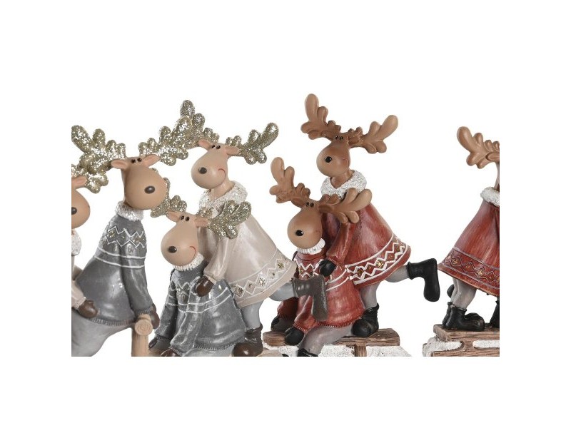 Коледна Украса DKD Home Decor Смола Царица (13 x 6 x 18 cm) (4 броя)
