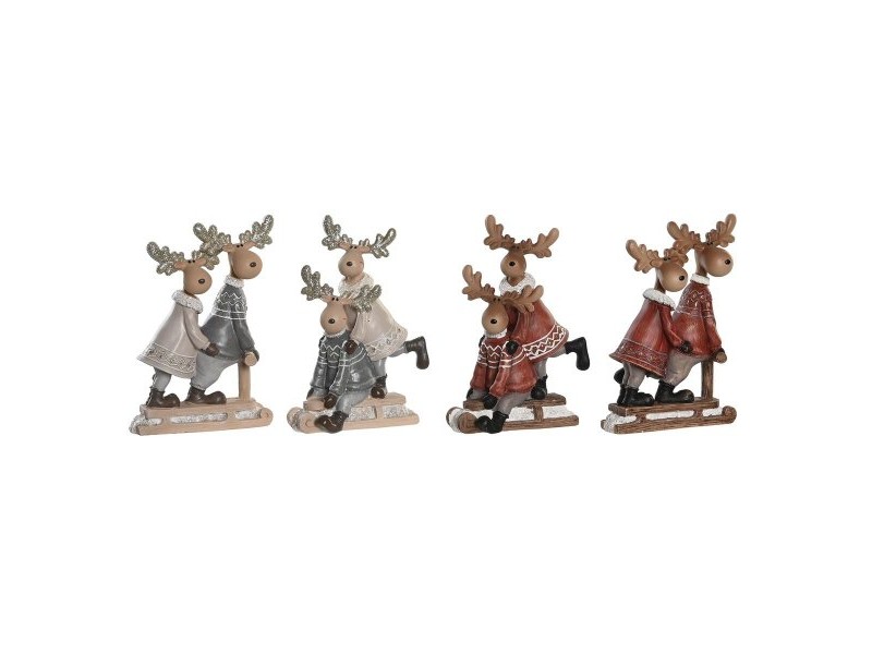 Коледна Украса DKD Home Decor Смола Царица (13 x 6 x 18 cm) (4 броя)
