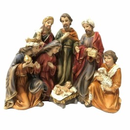 Рождествена Коледна Сцена DKD Home Decor Смола (23 x 12,5 x 19,5 cm) (2 броя)