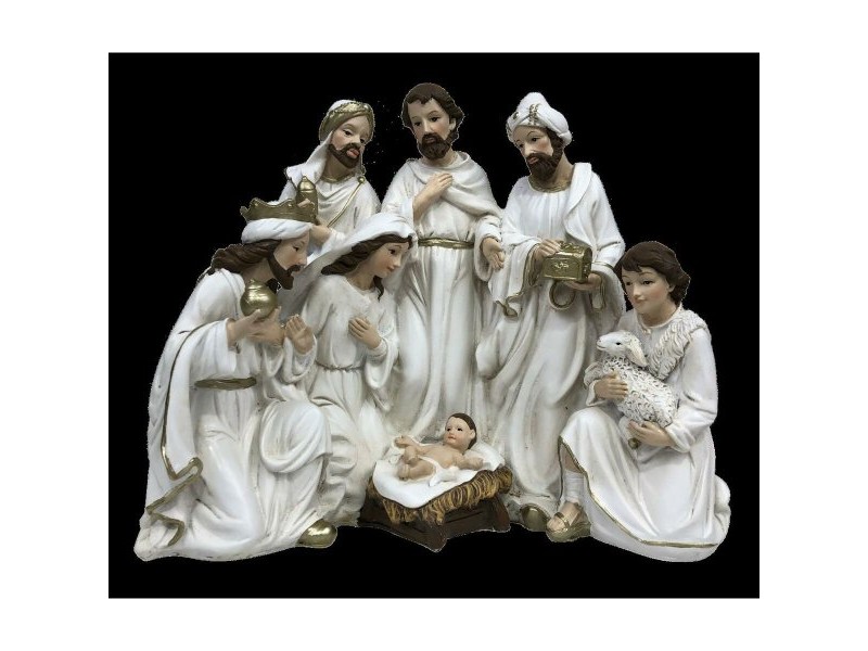 Рождествена Коледна Сцена DKD Home Decor Смола (23 x 12,5 x 19,5 cm) (2 броя)