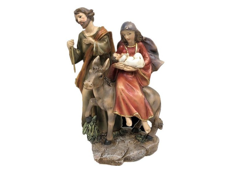 Рождествена Коледна Сцена DKD Home Decor Смола (2 броя) (12 x 12 x 21 cm)