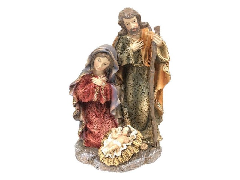 Рождествена Коледна Сцена DKD Home Decor Смола (2 броя) (12 x 10 x 19 cm)
