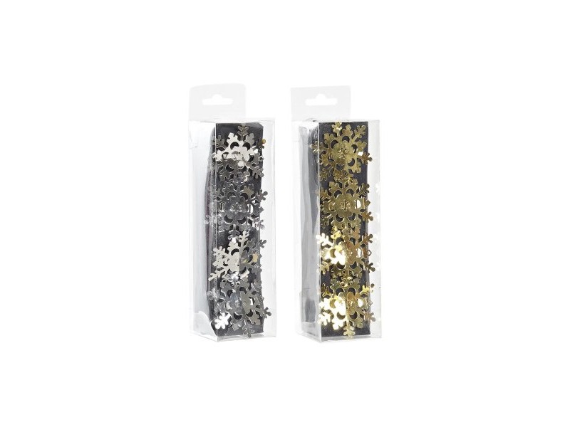 Пръстен за Салфетки DKD Home Decor Комплект Метал Снежинки (5 x 5 x 17 cm) (2 броя)