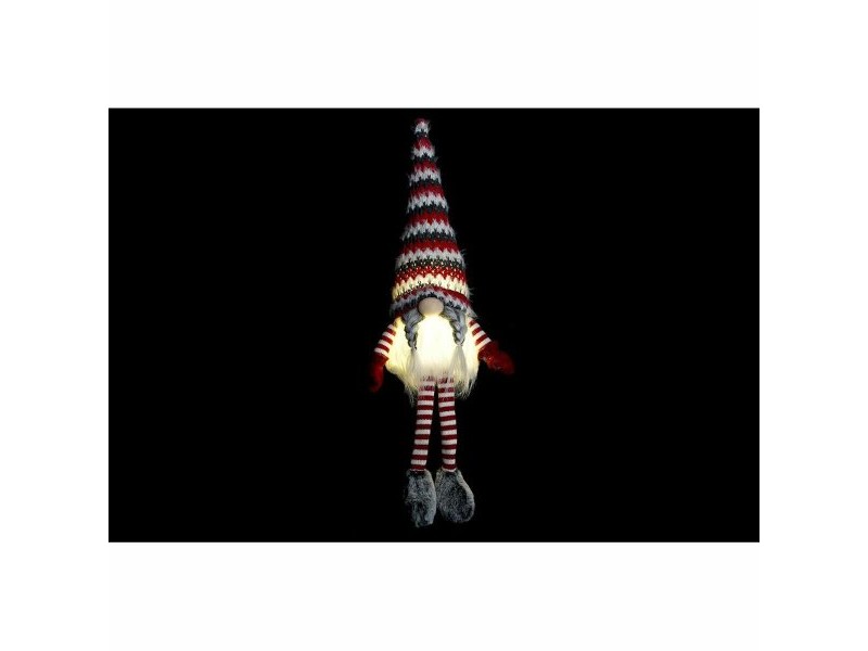 Декоративна фигурка DKD Home Decor Коледа Гном LED Светлина полиестер (22 x 12 x 64 cm) (2 броя)