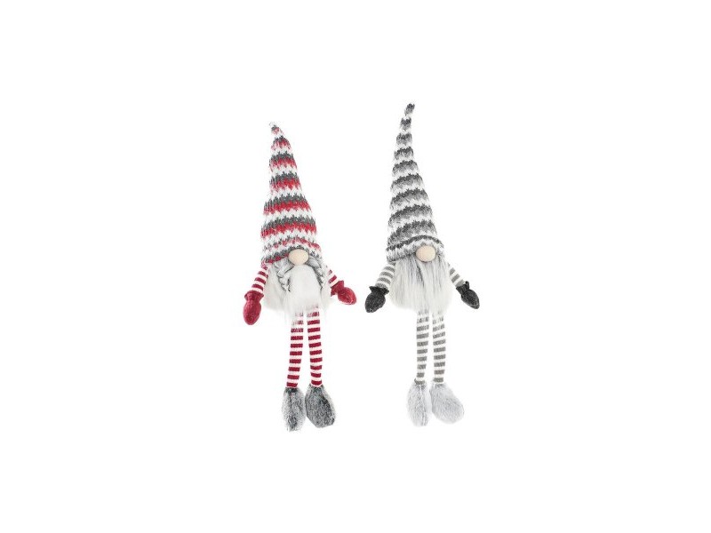 Декоративна фигурка DKD Home Decor Коледа Гном LED Светлина полиестер (22 x 12 x 64 cm) (2 броя)