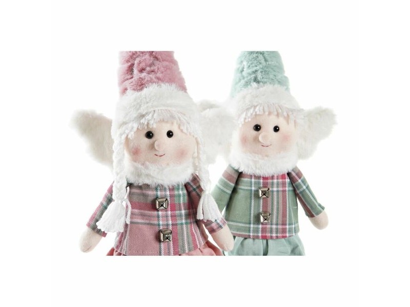 Декоративна фигурка DKD Home Decor Коледа Фея полиестер Ангел (15 x 10 x 53 cm) (2 броя)