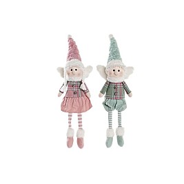 Декоративна фигурка DKD Home Decor Коледа Фея полиестер Ангел (15 x 10 x 53 cm) (2 броя)