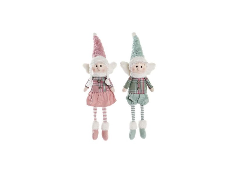 Декоративна фигурка DKD Home Decor Коледа Фея полиестер Ангел (15 x 10 x 53 cm) (2 броя)