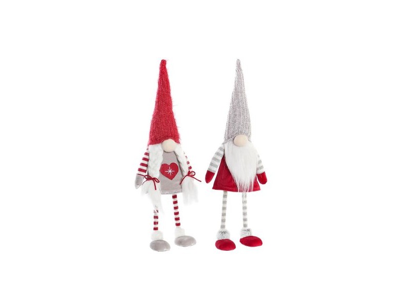 Декоративна фигурка DKD Home Decor Коледа Гном полиестер (15 x 12 x 55 cm) (2 броя)