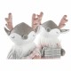 Декоративна фигурка DKD Home Decor Коледа полиестер Елен (14 x 17 x 28 cm) (2 броя)