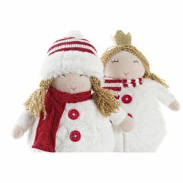 Декоративна фигурка DKD Home Decor Коледа Кукла полиестер Момичета (17 x 11 x 28 cm) (2 броя)