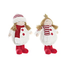 Декоративна фигурка DKD Home Decor Коледа Кукла полиестер Момичета (17 x 11 x 28 cm) (2 броя)