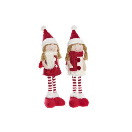 Декоративна фигурка DKD Home Decor Коледа Кукла полиестер Момичета (11 x 7 x 43 cm) (2 броя)