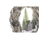 Коледен венец DKD Home Decor Къщи 46 x 7,5 x 46 cm LED Светлина